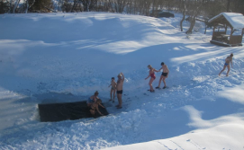 Баня на території садиба Карпатський острівець